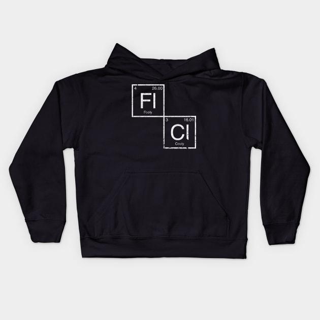 FLCL Periodic Table Kids Hoodie by huckblade